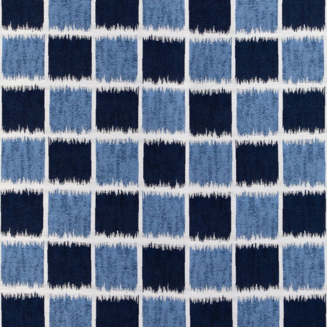 Kravet Ikat Squares Marine Fabric