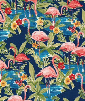 P/K Lifestyles Outdoor Flamingoin Lagoon Fabric