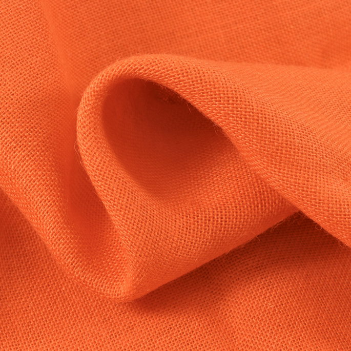 Tangerine Sultana Burlap Fabric image 2 of 2
