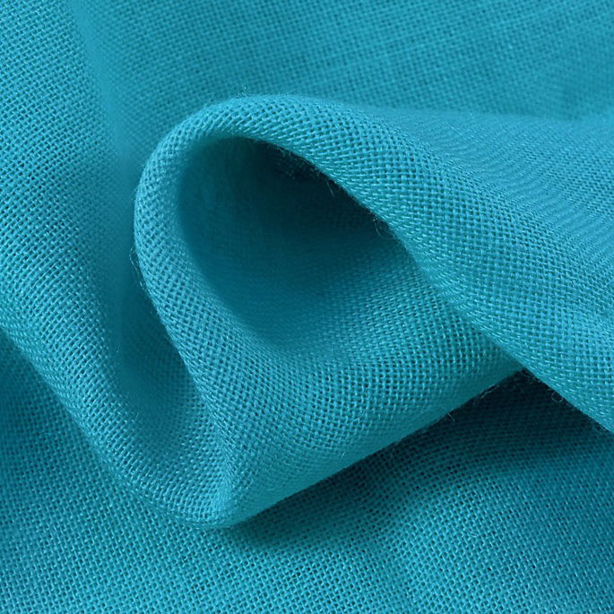 Bahama Turquoise Sultana Burlap Fabric image 2 of 2