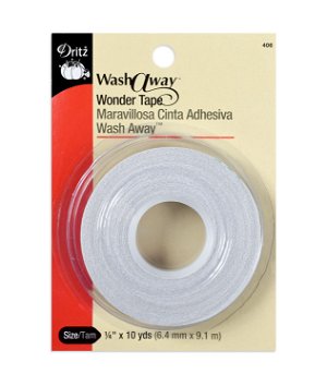 Dritz Wash-A-Way Wonder Tape - 1/4 inch x 10 Yards