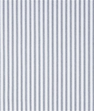 Roc-lon 45 inch Navy/Black Stripe Printed Cotton Ticking Fabric
