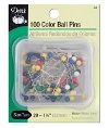 100 Color Ball Point Pins - Size 20