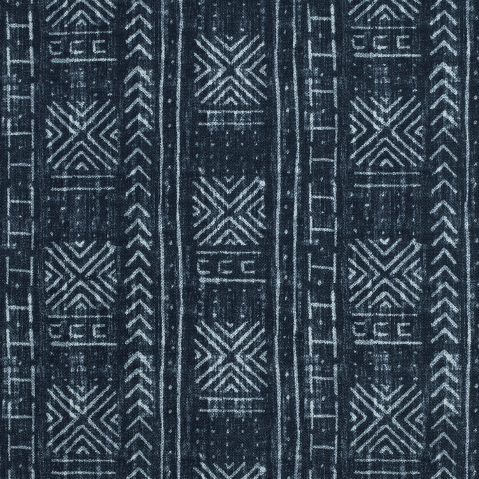 P/K Lifestyles Outdoor Mali Mud Cloth Indigo Fabric image 1 of 3