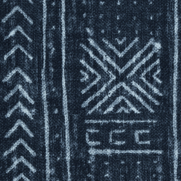 P/K Lifestyles Outdoor Mali Mud Cloth Indigo Fabric image 2 of 3