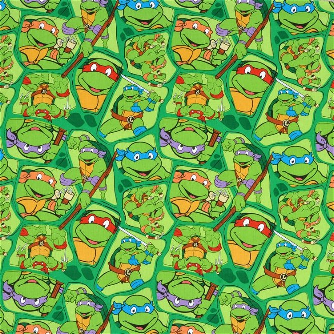 Springs Creative Nickelodeon Teenage Mutant Ninja Turtles Heroes in a Half Shell Toss Fabric