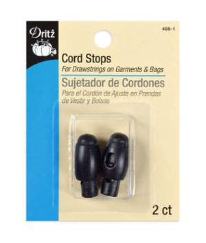 Dritz 2 Black Cord Stops - #469