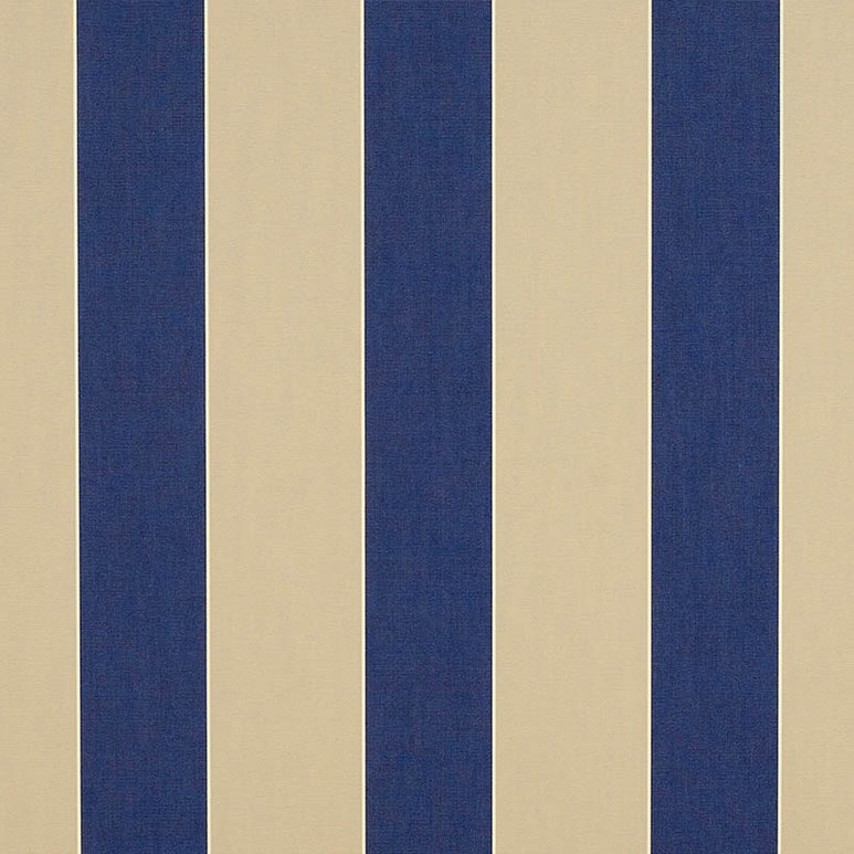 Sunbrella Mayfield Mediterranean / Canvas Block Stripe Fabric