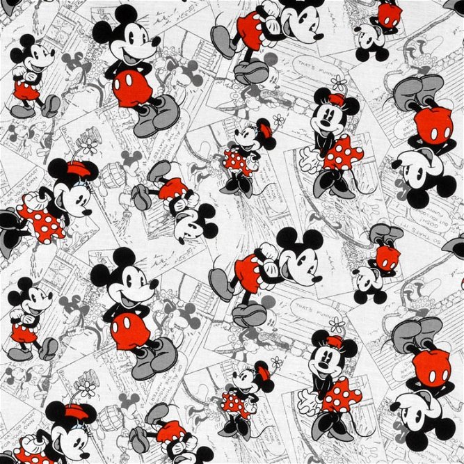 Springs Creative Disney Mickey Vintage Comic Strip Character Toss Fabric