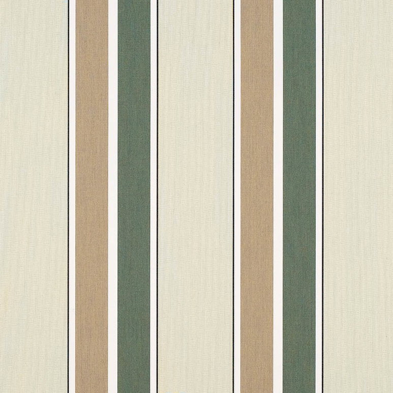 Sunbrella Awning / Marine 46" Fern / Heather Beige Blockstripe Fabric