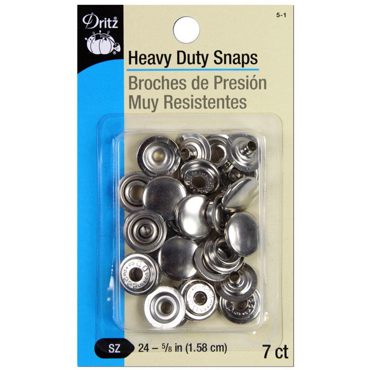 Dritz 7 Heavy Duty Snaps - Size 24