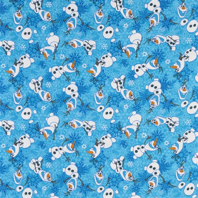 Springs Creative Disney Frozen Olaf Winter Snowflakes Flannel Fabric