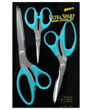 Allary Ultra Sharp 3 Piece Premium Scissors Set