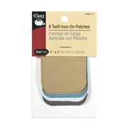 Dritz 8 Light Assorted Twill Iron-On Patches