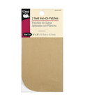 Dritz 2 Khaki Twill Iron-On Patches