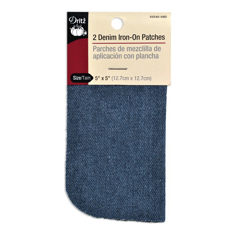 Dritz 2 Denim Iron-On Patches