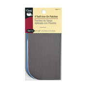 Dritz 4 Light Assorted Twill Iron-On Patches
