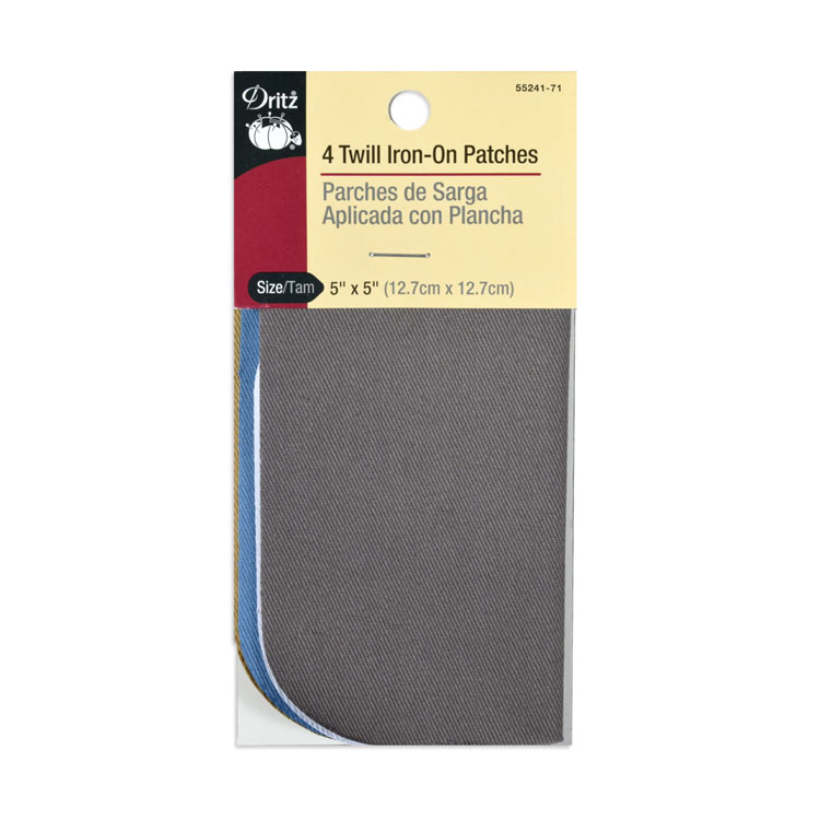 Dritz 4 Light Assorted Twill Iron-On Patches