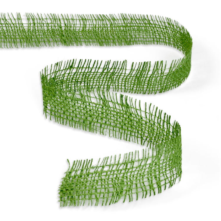 1.5" Green Jute Ribbon - 10 Yards