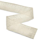 2" Off White Wired Burlap Ribbon - 10 Yards