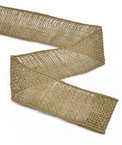 2" Natural Wired Burlap Ribbon - 10 Yards