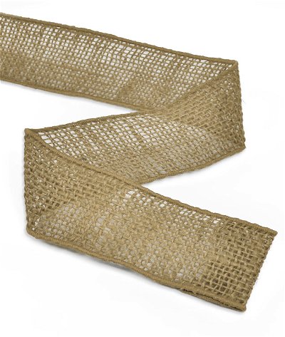 2 inch Natural Wired Burlap Ribbon - 10 Yards