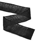 2" Black Wired Burlap Ribbon - 10 Yards