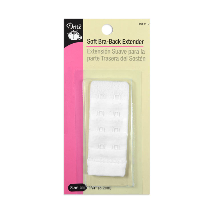 Dritz 1-1/4" White Soft Bra-Back Extender
