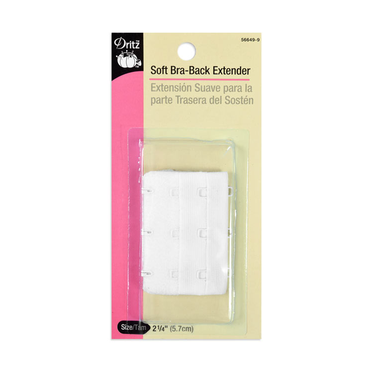 Dritz 2-1/4" White Soft Bra-Back Extender