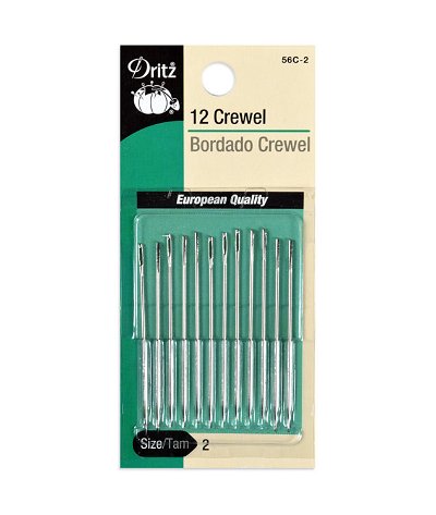 Dritz 12 Crewel Needles - Size 2