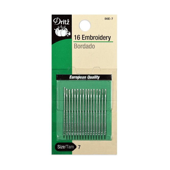 Dritz 16 Embroidery Hand Needles - Size 7