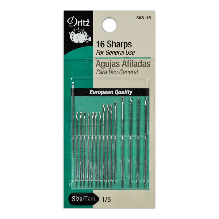 Dritz 16 Sharps Hand Needles - Size 1/5