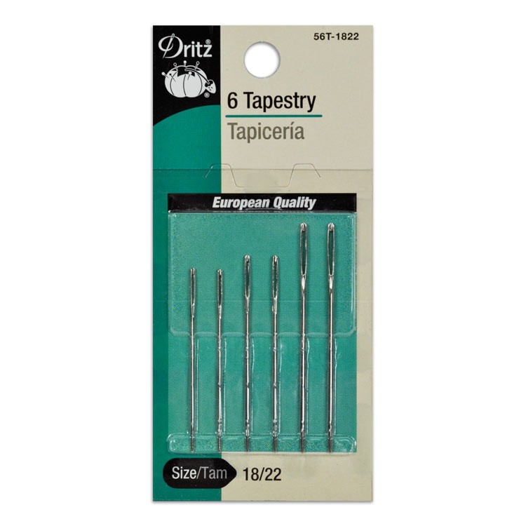 Dritz 9 Tapestry Hand Needles - Size 18/22