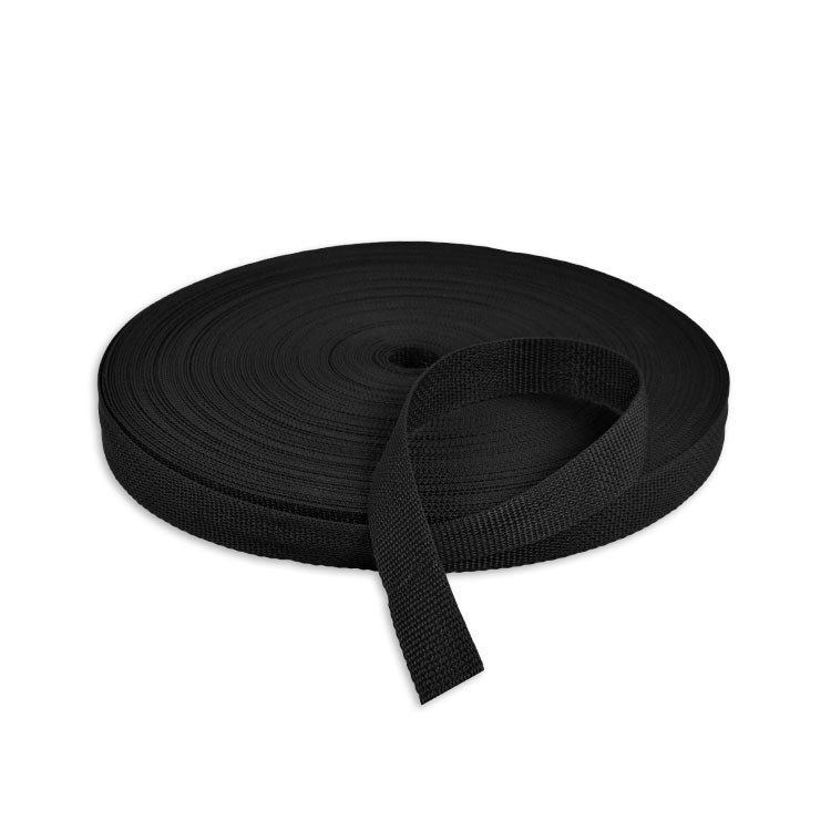 1 Inch Wide Polypropylene Webbing Black Nylon Strap 10/20/30/40 Yard