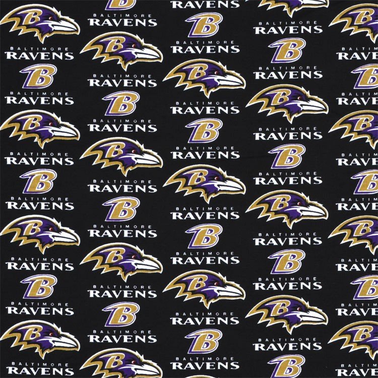  NFL Cotton Broadcloth Baltimore Ravens Black/Purple/Gold,  Fabric by the Yard : Arts, Crafts & Sewing