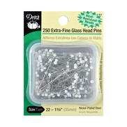 Dritz 250 Extra-Fine Glass Head Pins - Size 22