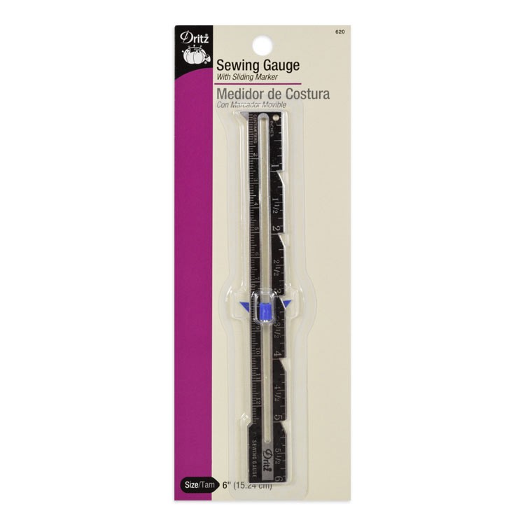 Dritz Sewing Gauge with Sliding Marker