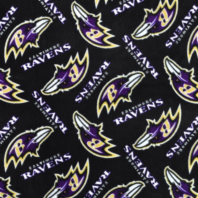 Fabric Traditions Baltimore Ravens NFL Fleece Fabric