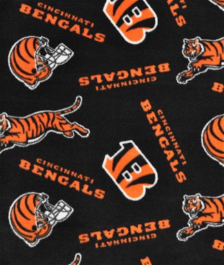 Fabric Traditions Cincinnati Bengals NFL Fleece Fabric