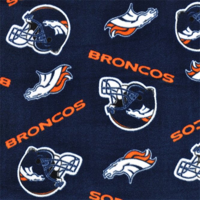 Fabric Traditions Denver Broncos NFL Fleece Fabric