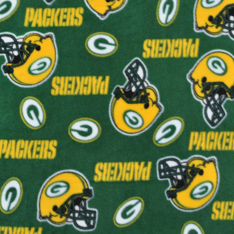 Fabric Traditions Green Bay Packers NFL Fleece Fabric | OnlineFabricStore