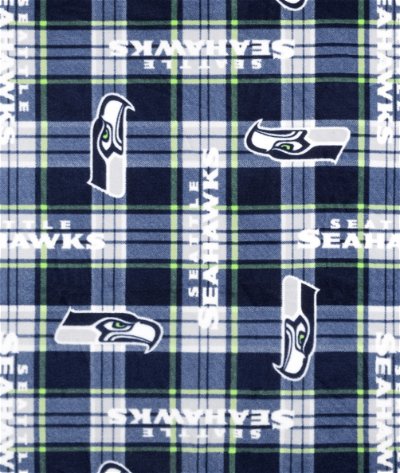 Fabric Traditions Seattle Seahawks Plaid NFL Fleece Fabric