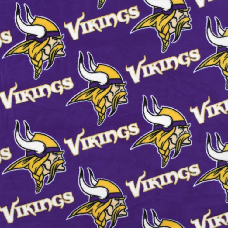 Fabric Traditions Minnesota Vikings NFL Fleece Fabric | OnlineFabricStore