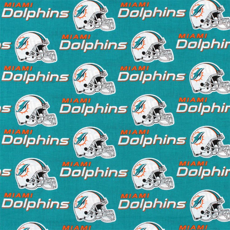 Fabric Traditions Miami Dolphins NFL Cotton Fabric