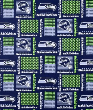 西雅图海鹰拼贴NFL棉织物