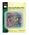 120 Long Pearlized Pins - Size 24