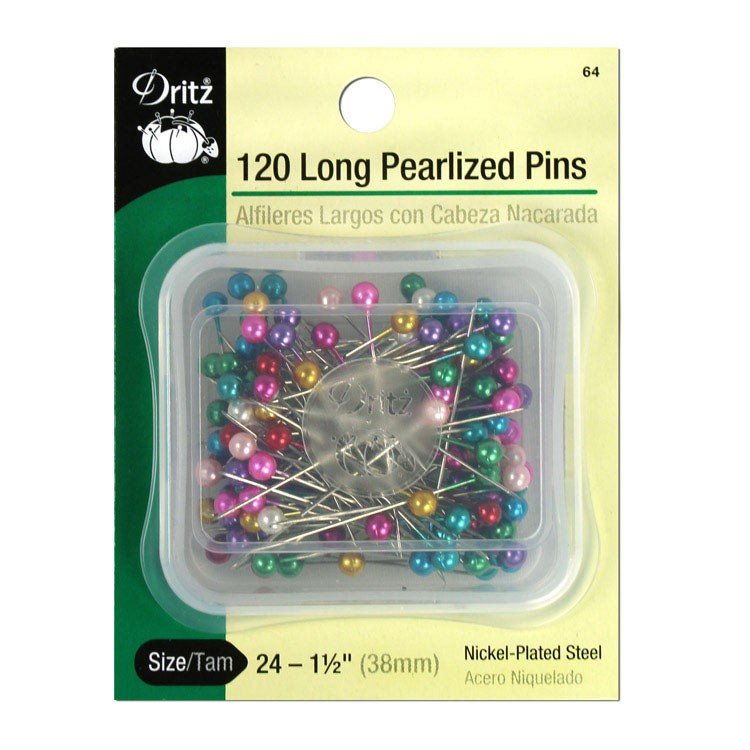 Dritz 120 Long Pearlized Pins - Size 24