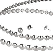 C.S. Osborne #6510 Nickel Decorative Nail Trim - 10 Yards