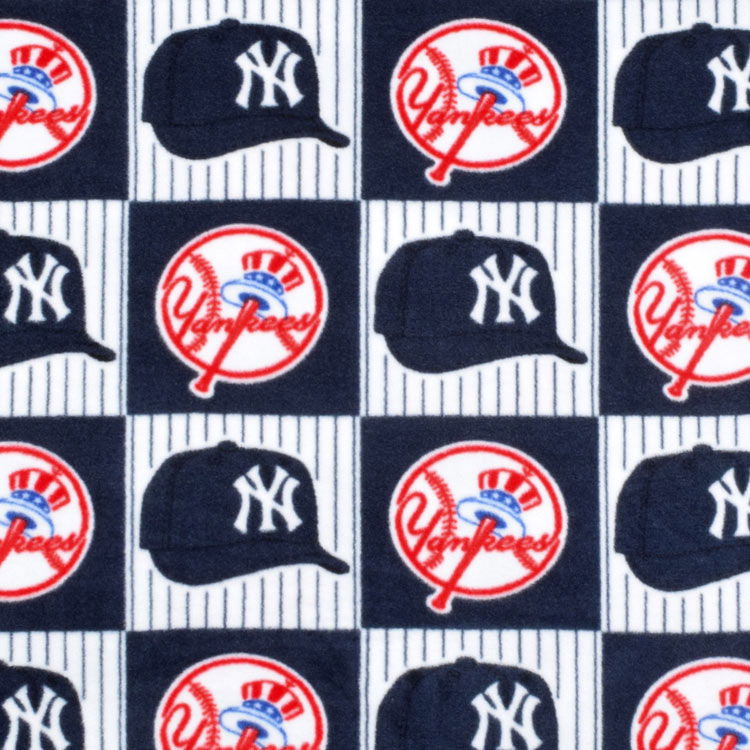 MLB Pink New York Yankees Cotton Fabric - Fabric Traditions