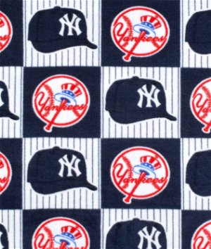 Fabric Traditions New York Yankees Block MLB Fleece Fabric